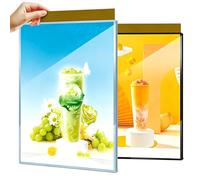 Wall-Mounted LED Light Box A2-A4, 1 PCS Ultra Advertising Display Frame with Slide-Out Design & Backlight, Illuminated Poster Holder for Restaurants, Bars, Shops, Cafes black A2