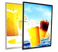 Wall Mounted LED Light Box Plug in Advertising Display Frame, Poster Frame, and Signage Suitable for Restaurants, Bars, and Various Retail Shops silver A2（435 * 601）
