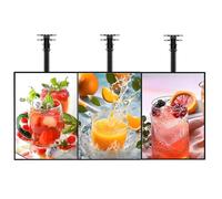 Wall Mounted LED Menu Light Box,Ultra Slim Snap Frame LED Light Box,with Snap-Open Frame Display,Adjustable Hanging and Standing Design,LED Backlit Menu Board,for Restaurant Cafe Shops 50*100cm