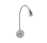 Wall Mounted LED Reading Light, Dimmable Book Light for Reading in Bed, with Charging Port, 3 Color Temperatures, Touch Control,Silver
