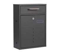 Wall Mounted Letter Box V51 Anthracite Lockable Box Post Mailbox with Windows