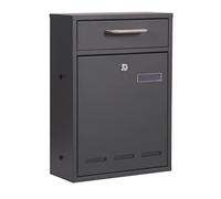 Wall Mounted Letter Box V53 Anthracite Lockable Post Box Mailbox with Viewing Slot