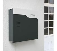 wall mounted letterbox, Outdoor Wall-Mounted Suggestion Box, Hidden Lock Design(Gray)