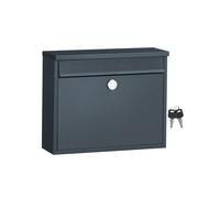 Wall-Mounted Letterbox with Front Slot, Grey