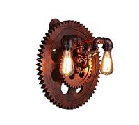 Wall Mounted Light American Water Pipe Wall Lights Loft Retro Industrial Iron Metal Gear Wall Lamp Creative Vintage Steampunk Cafe Bar Restaurant Wall Sconce E27 Edison Wall Lanterns Fixture Rea