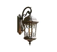 Wall Mounted Light European Outdoor Waterproof Wall Sconce Lamp Traditional Classical Upside Down Wall Lantern Vintage Antique Garden Outside Wall Spotlights E27 Balcony Aisle Patio Glass Wall L