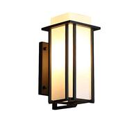 Wall Mounted Light IP54 Waterproof Glass Wall Light Outdoor Metal Wrought Iron Wall Lamp Patio Door Balcony Doorway Villa Wall Sconce Lantern Garden Trading E27 Edison Wall Spotlights Reading Li