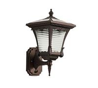 Wall Mounted Light Led Brown Solar Outdoor Waterproof Glass Wall Lamps European Retro Industrial Aluminum Wall Lights Door Villa Street Garden Community Lighting Wall Sconce Reading Light
