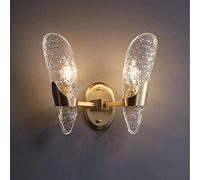 Wall Mounted Light Nordic Creative Single Head Wall Light H65 All Copper Wall Lamp Wall Mounted Wall Spotlights Hammering Glass Shade Hardware Wall Sconce for Bedroom, Corridor,Hall, Office Illu