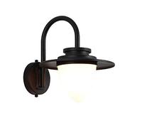 Wall Mounted Light Simple Outdoor Waterproof Wall Lamp Retro E27 Single Head Wall Light For Balcony Patio Front Door Garden Exterior Wall Villa Vintage Metal Wrought Iron Glass Wall Spotlights R