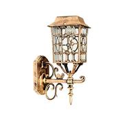 Wall Mounted Light Transparent Glass Lampshade Villa Garden Wall Lamp Vintage Industrial Solar Outdoor Waterproof Wall Sconces Light Retro Aluminum Park Community Wall Hanging Lantern Edison E27