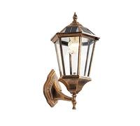 Wall Mounted Light Two-Color Light Adjustable Solar Lights Fixture IP55 Waterproof Rainproof Outdoor Solar Energy Wall Lamp Lighting Bronze Finish Outside Community Courtyard Landscape