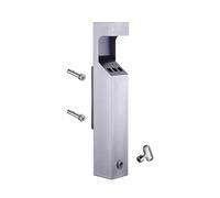 Wall Mounted Lockable Ash Tray, Stainless Steel Outdoor Cigarette Bin for Commercial Use in Pubs, Offices, Restaurants, and Bars
