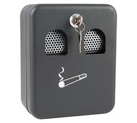 Wall Mounted Lockable Cigarette Ashtray Ash Bin Ashbin for Pub Office Restaurant Outdoor Garden Smoking Butt Tray Can Outside with 2 Keys - Galvanised Removable Inner Lining