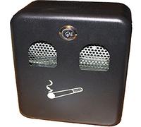 Wall Mounted Lockable Outdoor Ashtray Metal Coated Cigarette Ash Bin with Lock
