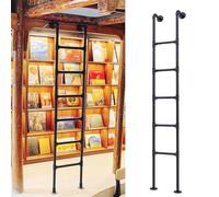 Wall Mounted Loft Ladder - Heavy Duty Emergency Egress Ladder Height Twin Climb Ladders - Renmlion Metal Bed Universal Ladders for Dorm Library Bunk Bed Deck RV - Loads 330lbs(300cm/118in)