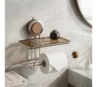Wall Mounted Loo Roll Holder Fits for mega Rolls up to 5 Inch