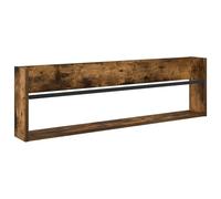 Wall-Mounted Magazine Rack Smoked Oak 100 x 12 x 30 cm Engineered Wood | Rectangular silhouette, vertical literature storage, damp-cloth cleaning, two-person screwdriver assembly, modern office or