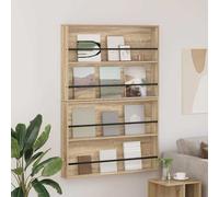 Wall-mounted Magazine Rack Sonoma Oak 100x12x70cm Engineered Wood Shelf Bespoke