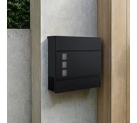 Wall-mounted Mail Box with Lock, Black