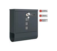 Wall-Mounted Mailbox, Grey / 10D x 30.8W x 33.8H cm