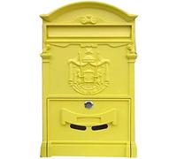 Wall-Mounted Mailbox, Lockable Retro Aluminum Post Box for Home Office