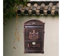 Wall Mounted Mailbox with Password Lock, Retro European Design, Secure Keyless Entry for Home Office Outdoor Use