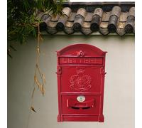 Wall Mounted Mailbox with Password Lock, Retro European Design, Secure Keyless Entry for Home Office Outdoor Use