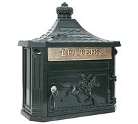 Wall Mounted Mailbox with Storage with Door Cast Aluminum Vintage vidaXL