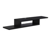 Wall Mounted Media Console Grey 152.4cm Particle Board Floating Slim Wall 2-Tier