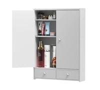 Wall-Mounted Medicine Cabinet - No Mirror, Over Toilet, Easy Installation, Space-Saving Storage Solution for Small Bathrooms, No Drilling Required, Ideal for nizing Essentials