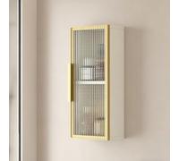 Wall-Mounted Medicine Cabinet with Glass Doors - 2-Tier Bathroom Storage Rack for nized Living Room & Kitchen Stylish Hanging Display Cabinet for Home Decor