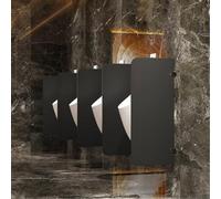 Wall-Mounted Men Urinal Screen Toilet Partition with Accessories, Toilet Protection Divider for Hotel, Schools, Shopping Malls Public Places(Black B-2pcs)