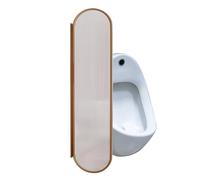 Wall-Mounted Men's Urinal Privacy Divider - Black Toilet Partition Extender 40x150cm/15.7x59in - Ideal Baffle for Public Restrooms & Shopping Malls