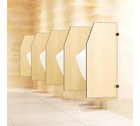 Wall-Mounted Men's Urinal Screen Divider with Accessories - Durable Toilet Partition for Hotels, Schools & Shopping Malls - Light Brown (1 Piece)