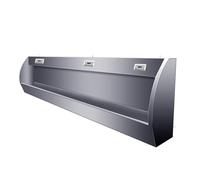 Wall Mounted Men's Urinal Trough - 100cm/150cm Commercial Toilet High Efficiency Flushing Splash-Proof Water Saving 304 Stainless Steel Intelligent Sensor Design for Outdoor Use