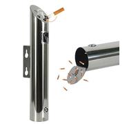 Wall Mounted Metal Ashtray Cigarette Ash Bin Pub Office Restaurant Outdoor Garden Smoking Office Home Lockable, Cigarette Bin Ashtray for Pub Office Restaurant Bar 7.5*H46cm