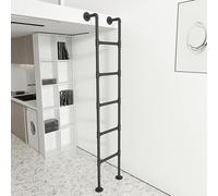 Wall Mounted Metal Bunk Bed Ladder, 4ft-7.6ft Floor-Standing Caravan Loft Bed Ladders, Replacement Ladder for Twin Climb Ladders, for Home Office Living Room and Bedroom,5.4FT/1.65M/64.8IN