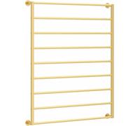 Wall-Mounted Metal Display Rack for Scarves, Ties & Pants, Modern 9-Tier nizer, Commercial Retail Presentation Stand, Stylish Gold Finish (60x120cm)