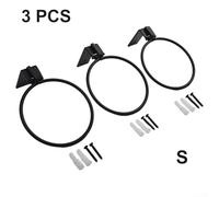 Wall-Mounted Metal Flower Pot Holder Bracket for Ring, 3-Pack Heavy-Duty Rust-Resistant Garden Hanging Basket Rack with Thick Powder Coating, Indoor/Outdoor Use(S)