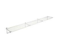 Wall Mounted Metal Garage Shelving Unit - Floating Storage Rack for Tools, Basement, Shed, Kitchen, Pantry - Durable White, 150x20x2cm