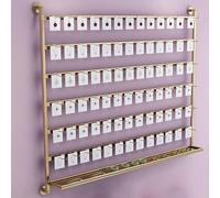 Wall-Mounted Metal Jewelry with Hooks Necklace & Earring Holder Key Ring Shelf Display Rack for Rings Bracelets Sunglasses - Size: 80×120CM Color: Black
