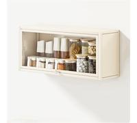 Wall-Mounted Metal Medicine Cabinet & Kitchen Storage Rack - Hanging Spice Rack & Pantry - Over Toilet Storage with Flip Up Door for Living Room & Bathroom