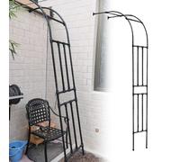 Wall-Mounted Metal Plant Support Trellis - Black Iron Frame for Climbing Vines, 60x240CM, Ideal for Outdoor Garden, Vegetables & Flower Display