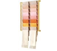 Wall-Mounted Metal Ribbon Storage Rack for Scarf, Fabric, Vinyl Rolls & Wrapping Paper - 9-Tier Display Holder, 120x120cm