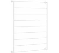 Wall-Mounted Metal Scarf and Pants Rack, Modern 9-Tier Display Stand for Craft Rooms, Retail Stores, and Commercial Spaces, White 60x120cm