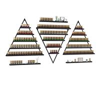 Wall-Mounted Metal Shelf, Triangular Organizer for Nail Polish and Essential Oils, Ideal for Home Salon and Spa
