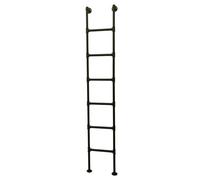 Wall Mounted Metal Step Ladder - 3.3-9.8ft Adjustable Egress Ladder for Home, Loft & Basement, Ideal for Window Wells, Bunk Beds, and Fire Escapes (79in/200cm)