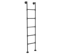 Wall Mounted Metal Step Ladder for Home Loft, Height Bunk Bed Ladder, Basement Window Well Egress Ladder for Dorm, Library, Bunk Bed, Deck, Loads 330lbs(300cm/118in)