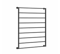 Wall Mounted Metal Tie Scarf Display Rack Commercial Hijab Hanger & Belt Organizer for Retail Boutique Shawl & Necktie Holder Suit Pants Towel Storage Solution (Black L120*H120cm)
